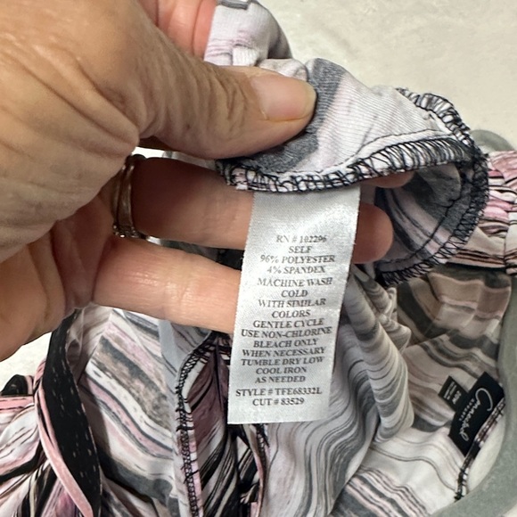 Connected Apparel Pink and Black Striped Jumpsuit/ Romper - Picture 10 of 12